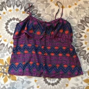 Anthropologie size: Large Bright Silk Tank